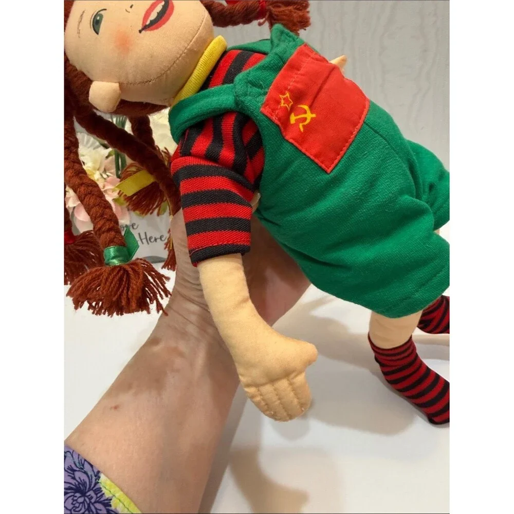 Vintage 90s UNICEF Kids USSR TANYA Doll with Original Booklet Russia Rag Doll
